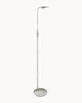 Brushed chrome adjustable floor lamp