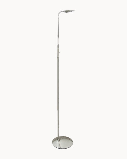 Brushed chrome adjustable floor lamp