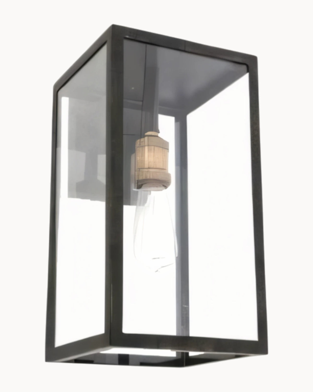 Southampton Wall Light Antique Black Down Lantern