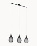 Razoni 3 Light Pendant Black