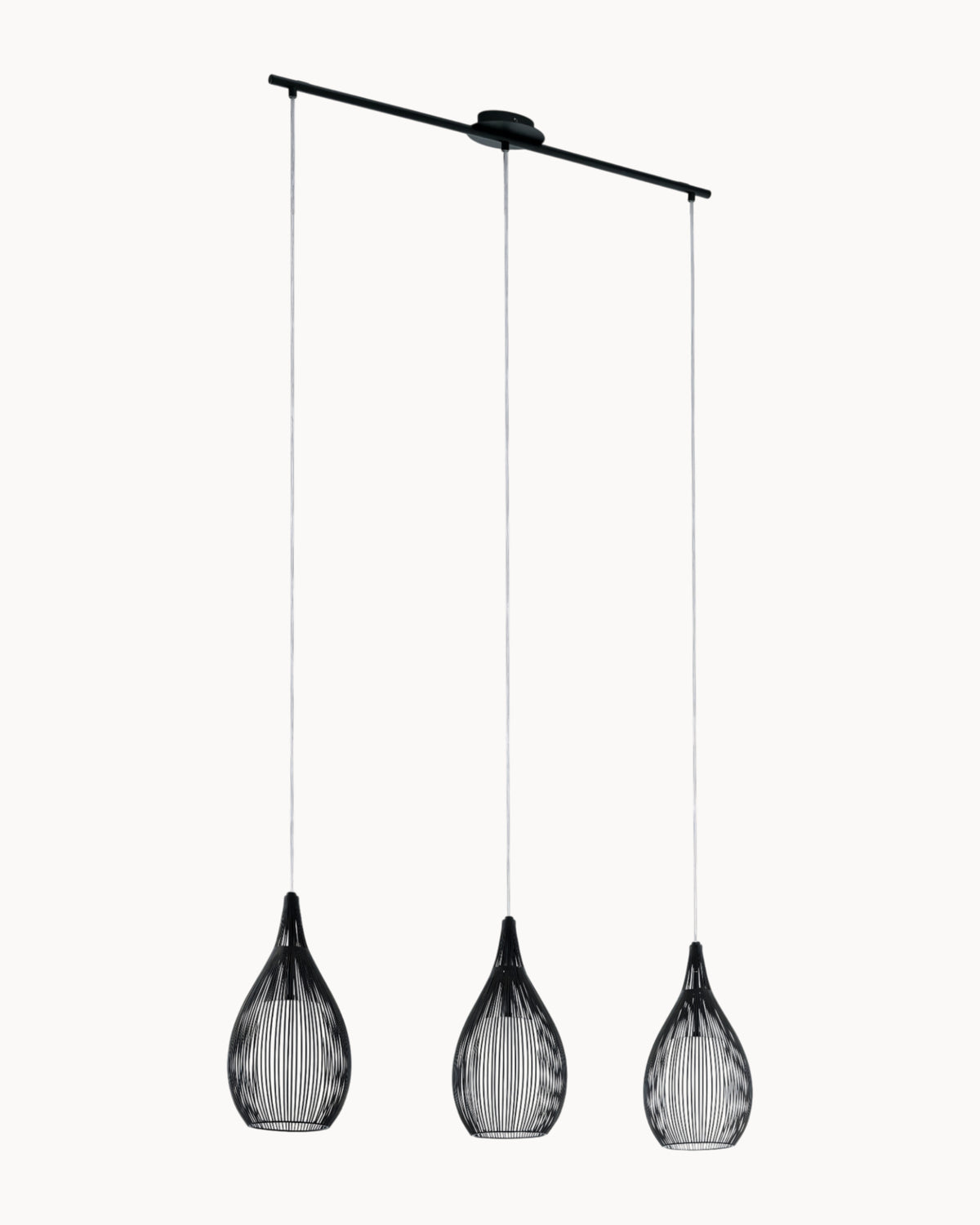 Razoni 3 Light Pendant Black