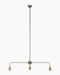 Manor 3 Light Pendant Frame Only Aged Steel