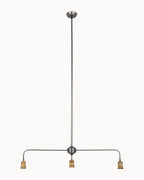 Manor 3 Light Pendant Frame Only Aged Steel