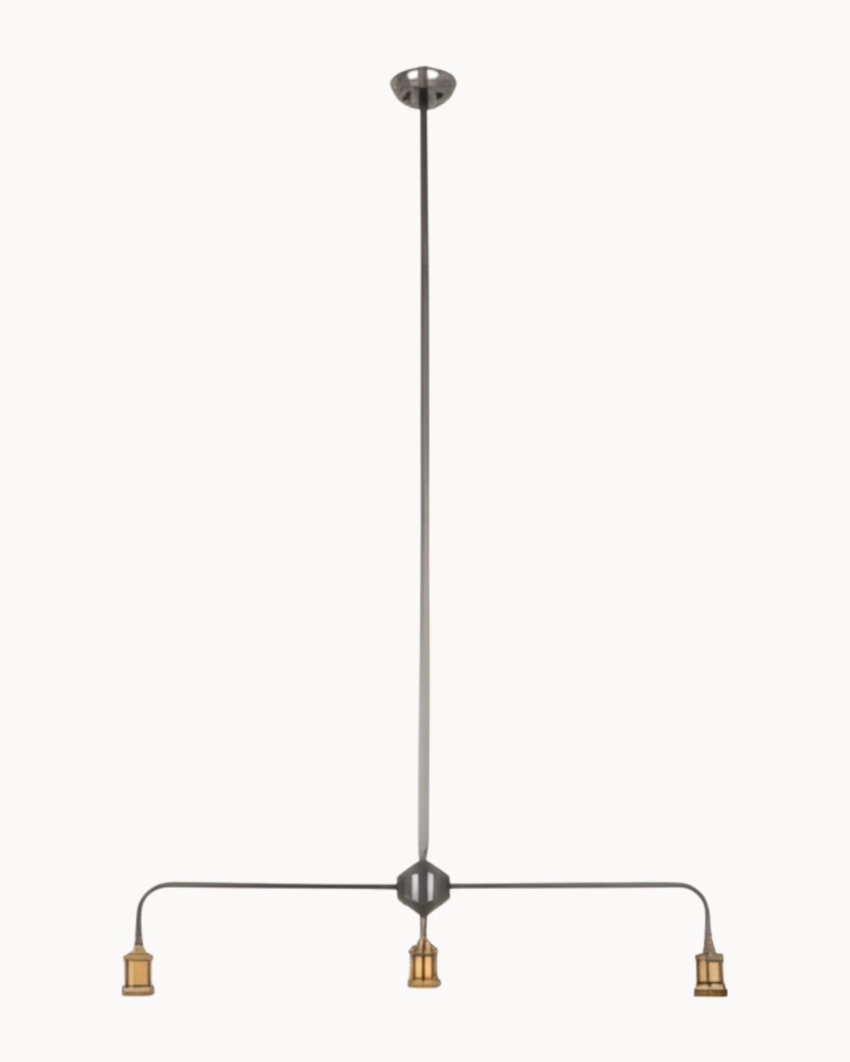 Manor 3 Light Pendant Frame Only Aged Steel