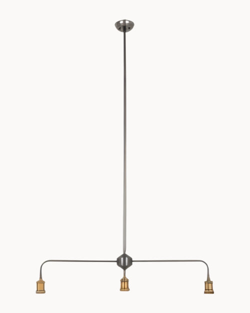 Manor 3 Light Pendant Frame Only Aged Steel