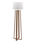 Copenhagen Floor Lamp Teak with White Shade