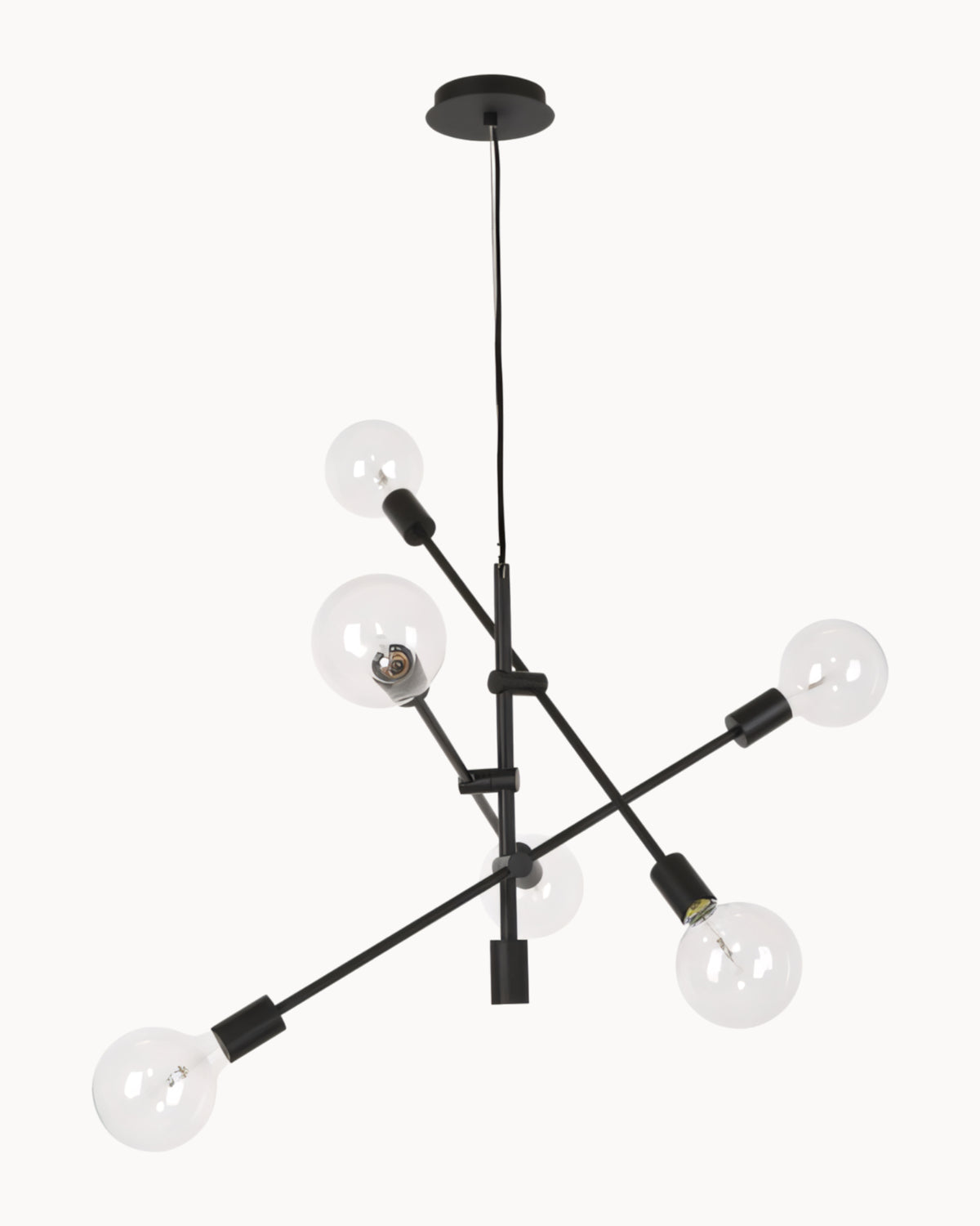 Aston 6 Light Pendant Matt Black