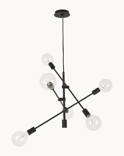 Aston 6 Light Pendant Matt Black
