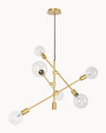 Aston 6 Light Pendant Brushed Brass