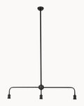 Manor 3 Light Pendant Frame Only Black
