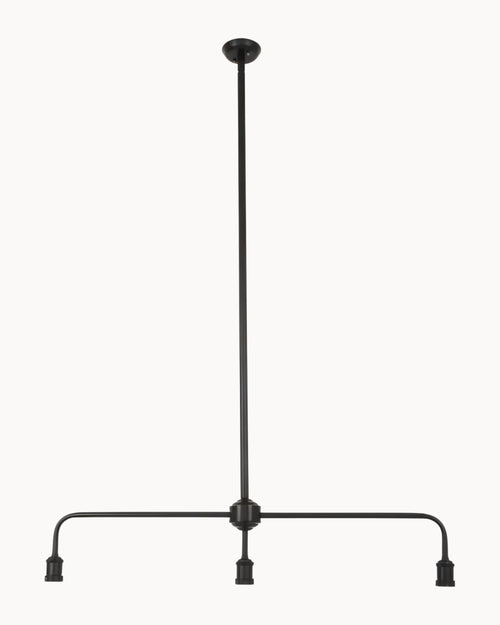 Manor 3 Light Pendant Frame Only Black