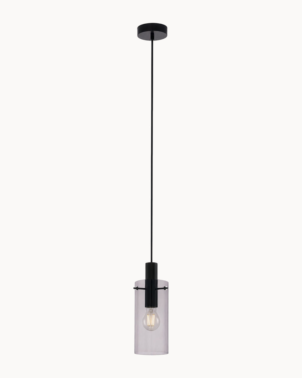 Montefino Pendant Black/Smoke Glass