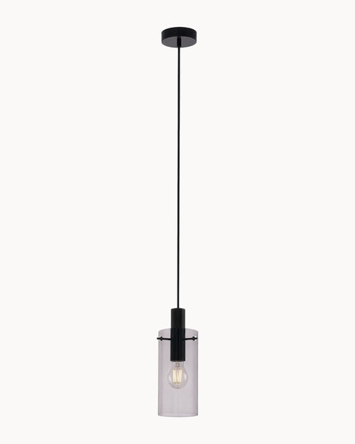 Montefino Pendant Black/Smoke Glass