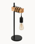 Townshend Table Lamp Black/Oak