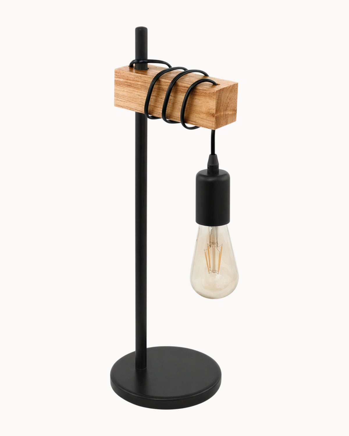 Townshend Table Lamp Black/Oak
