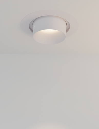 White recessed spotlight