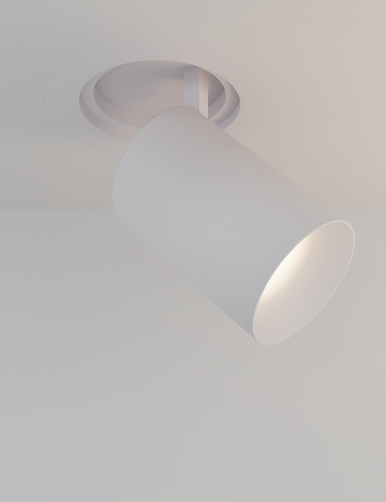 White recessed spotlight