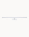 White 600mm vanity wall light with opal diffuser