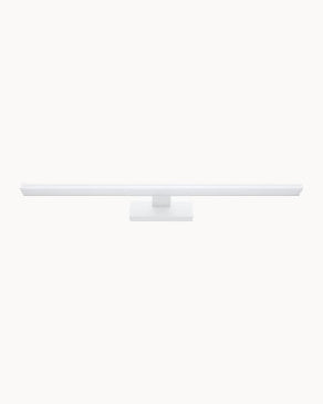 White 600mm vanity wall light with opal diffuser