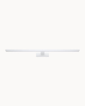 White 780mm vanity wall light with opal diffuser