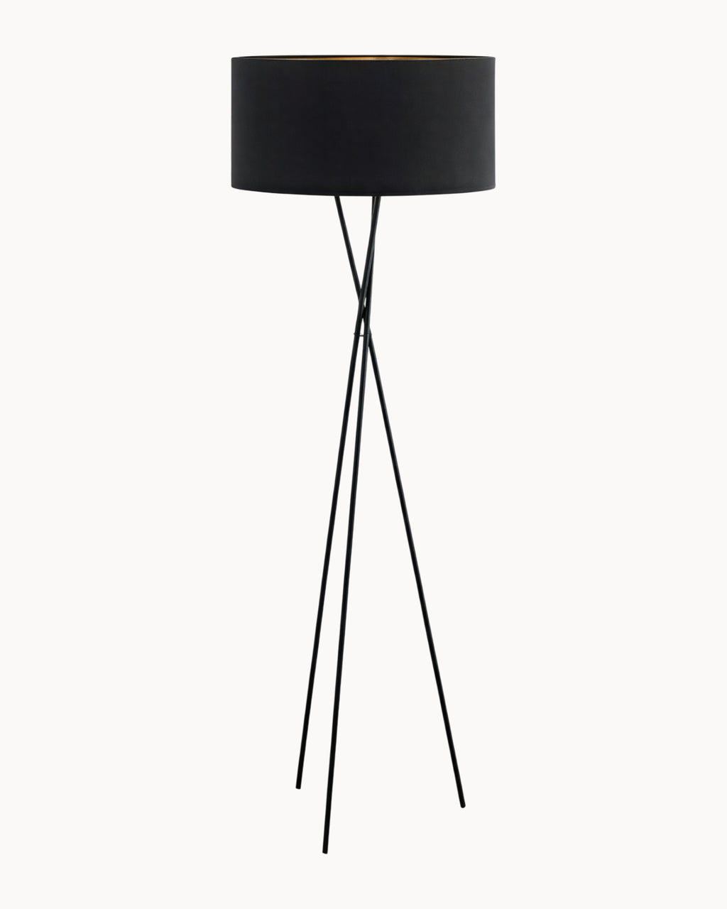 Fondachelli Floor Lamp Black with Black Shade