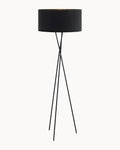 Fondachelli Floor Lamp Black with Black Shade