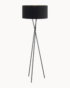 Fondachelli Floor Lamp Black with Black Shade