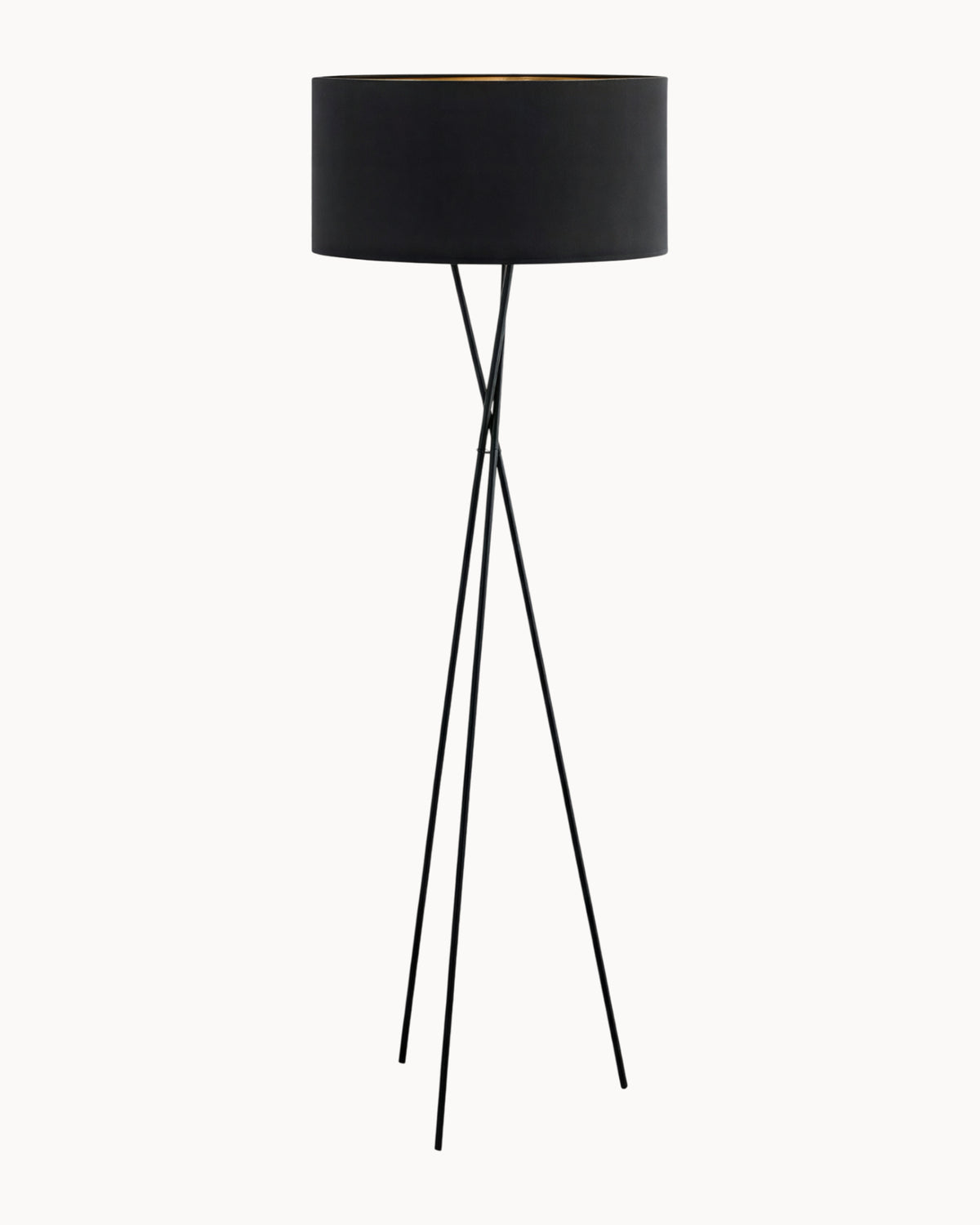 Fondachelli Floor Lamp Black with Black Shade