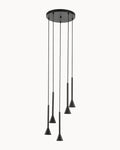 Cortaderas 5 Light Pendant Black