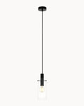 Montefino Pendant Black/Clear Glass