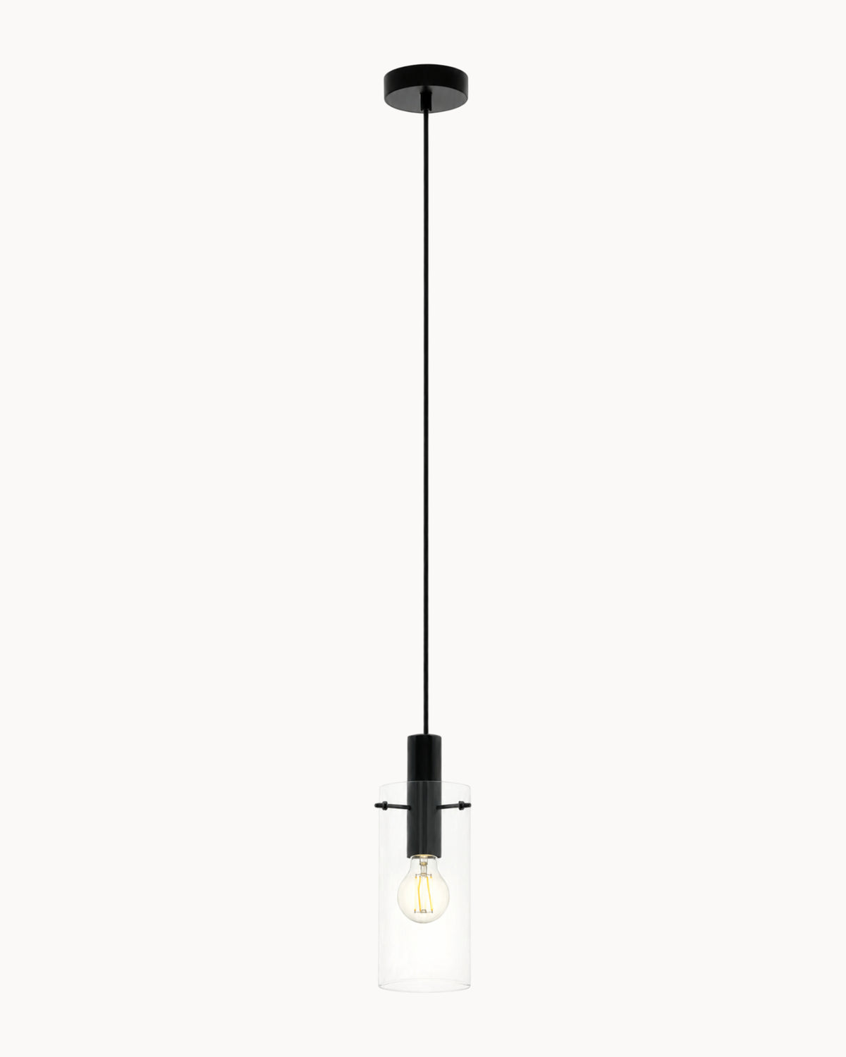 Montefino Pendant Black/Clear Glass