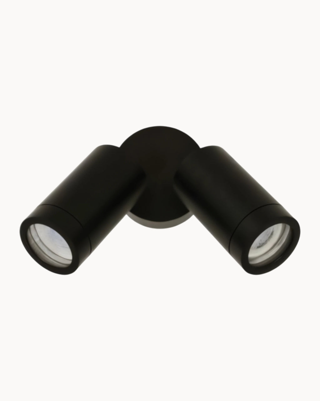 Castana 2 Light Pan CCT IP65 Wall Light Black