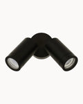 Castana 2 Light Pan CCT IP65 Wall Light Black