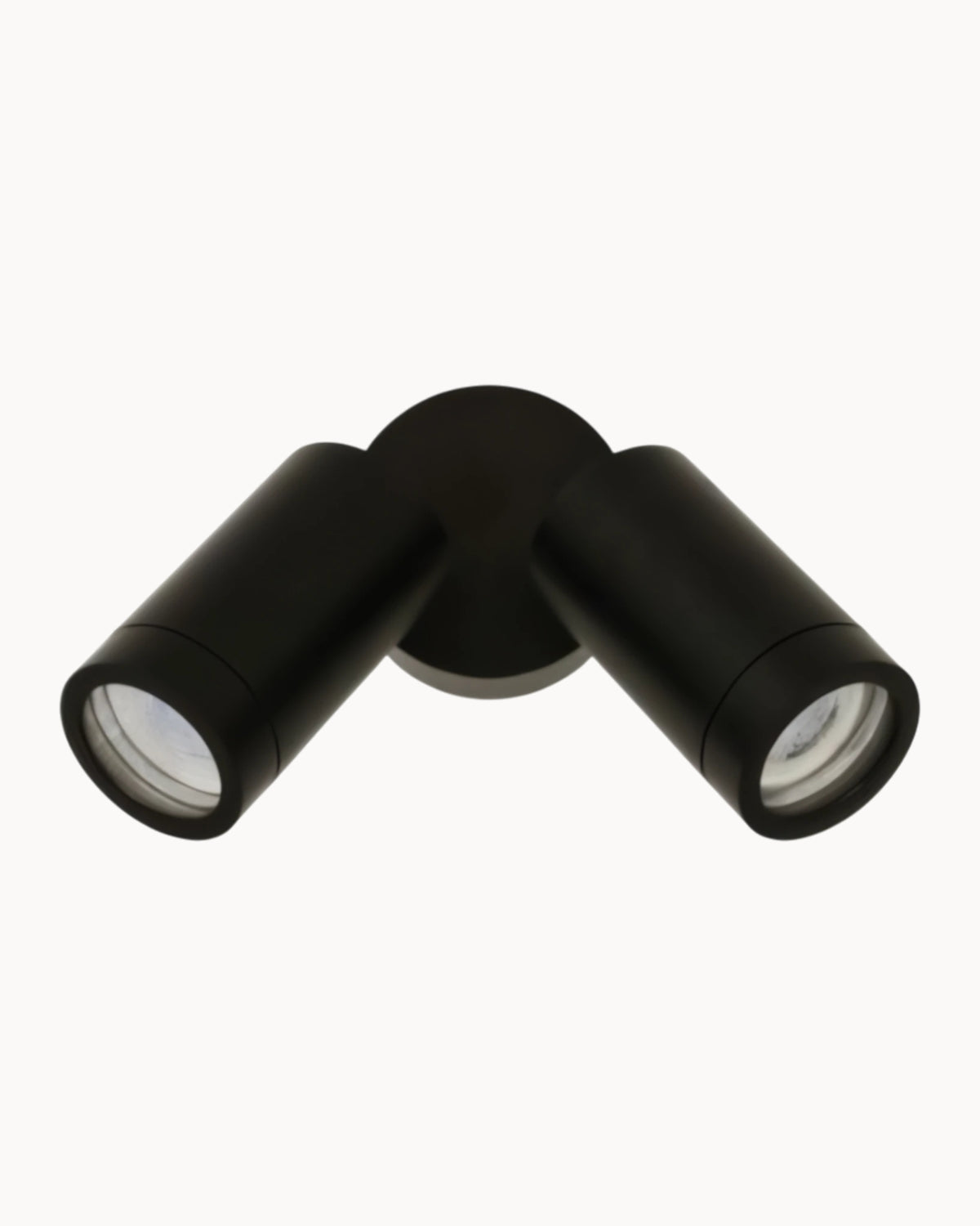 Castana 2 Light Pan CCT IP65 Wall Light Black