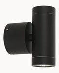 Castana 2 Light CCT IP65 Wall Light Black