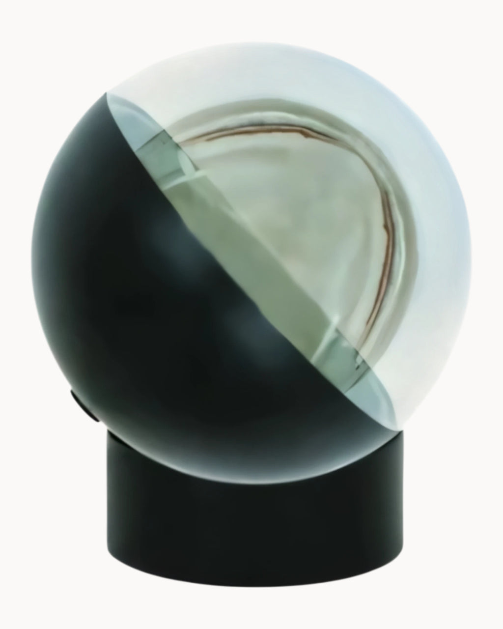 Miko Table Lamp Black with Smoke Glass