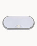 Citto IP65 Oval Wall Light with Sensor Silver