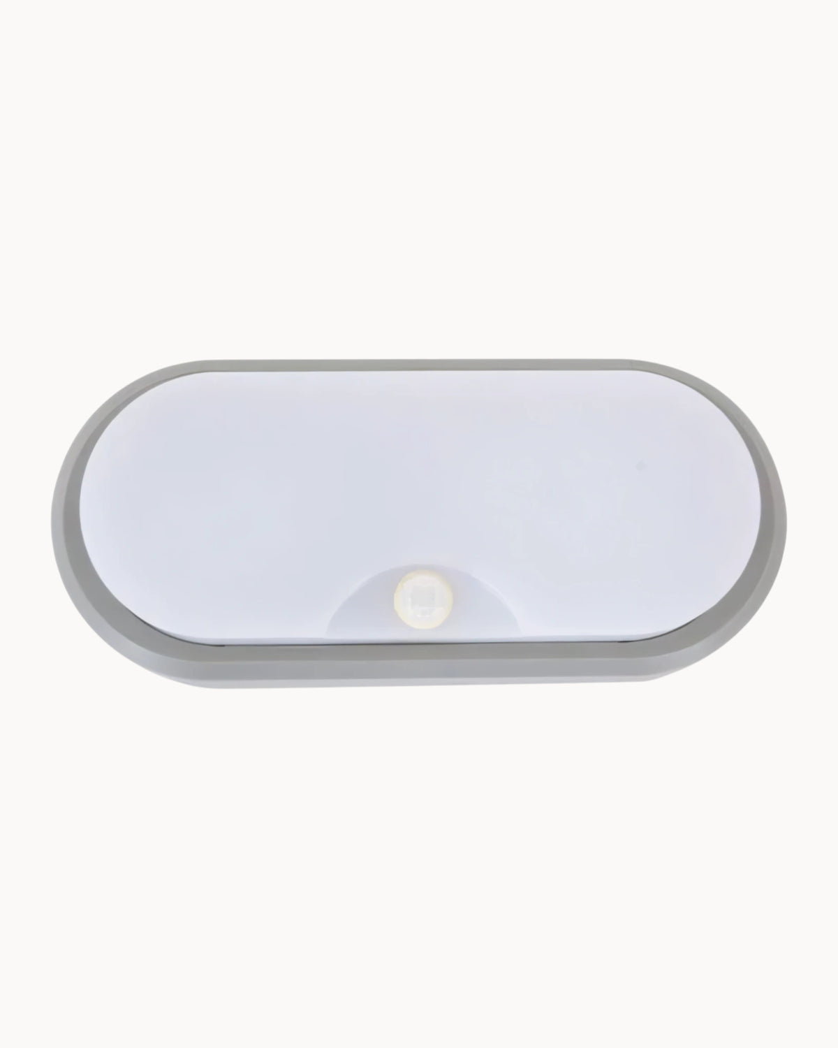 Citto IP65 Oval Wall Light with Sensor Silver