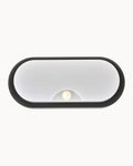 Citto IP65 Oval Wall Light with Sensor Carbon