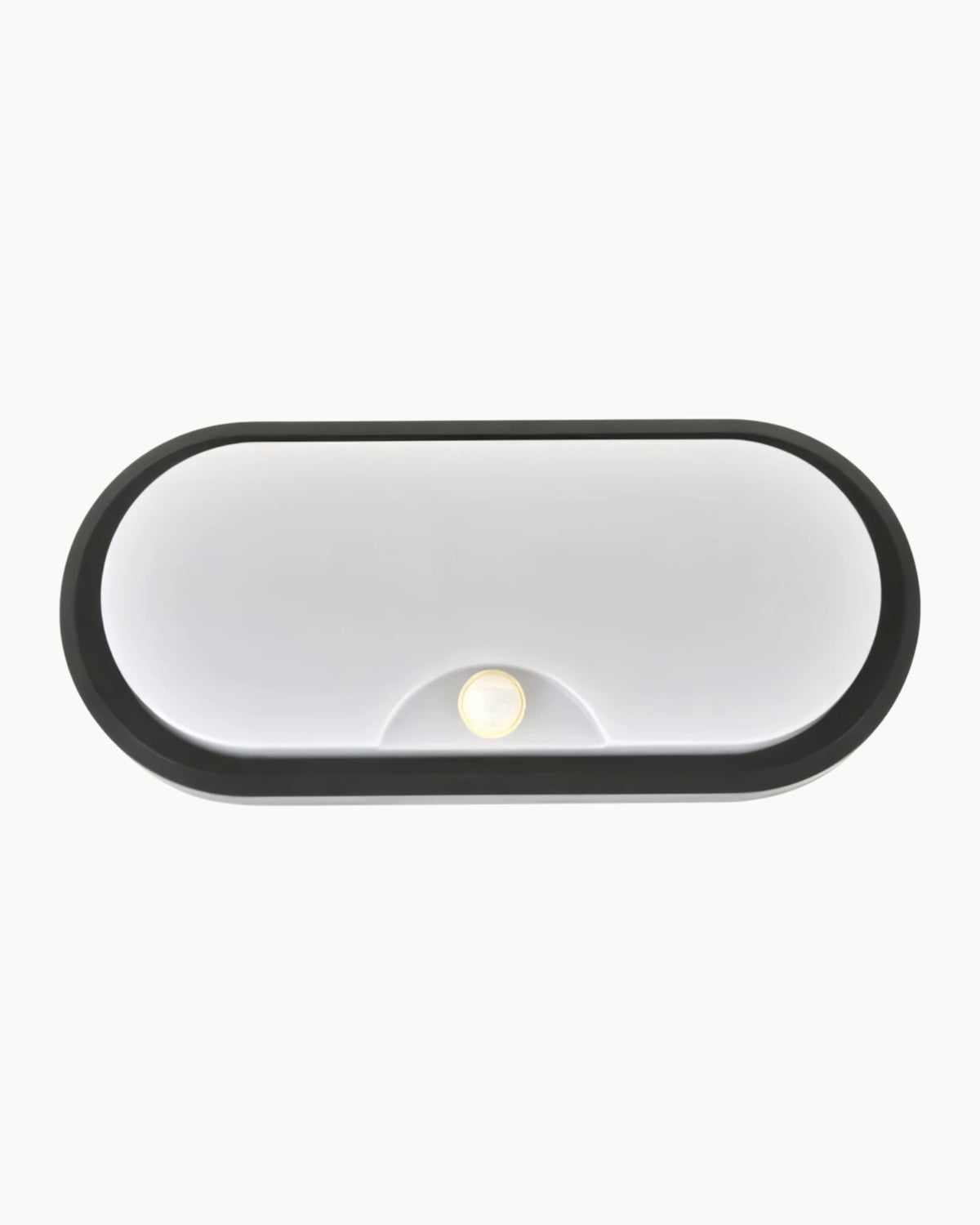 Citto IP65 Oval Wall Light with Sensor Carbon