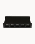 Black five light downlight