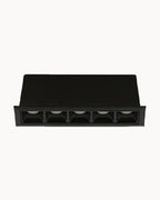 Black five light downlight