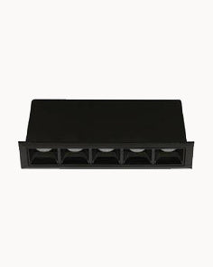 Black five light downlight