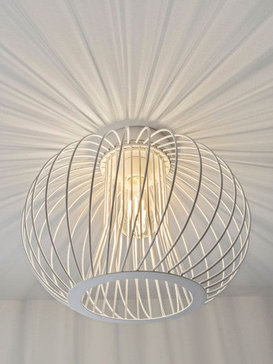 White DIY cage-like fixture