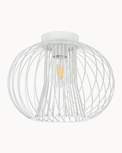 White DIY cage-like fixture