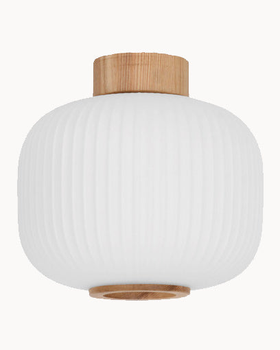 Ash wood DIY fitting with opal glass