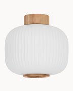 Ash wood DIY fitting with opal glass