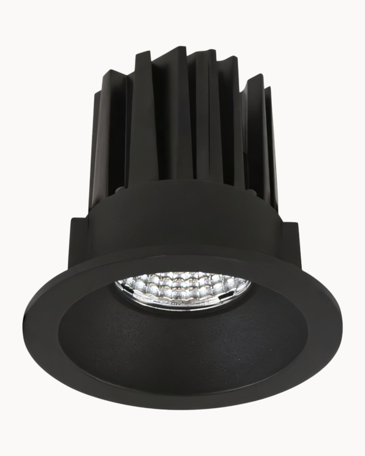 Tondo 76mm IP44 10W 3000K Downlight Black