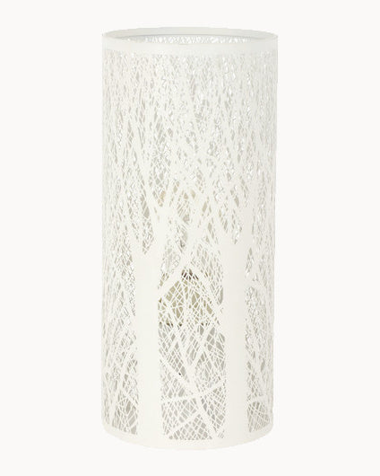 White table lamp with forest design