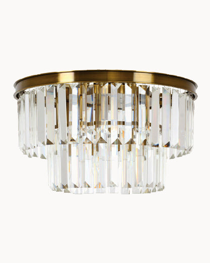 Antique brass finish paired with K9 crystal